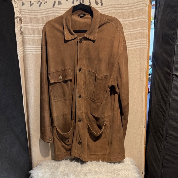 Timberland Weather Gear Brown Genuine Leather Jacket - Picture 2 of 9